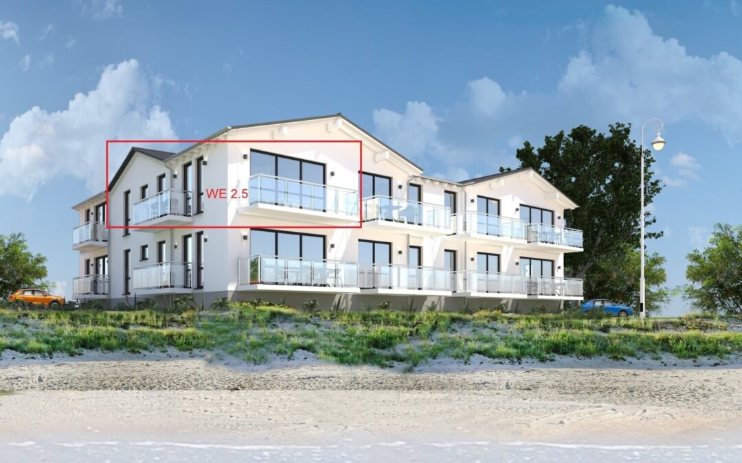 Exklusive Kapitalanlage! 3 Zimmer Ferienwohnung erste Strandreihe, direkter Meerblick, 2 Balkone!