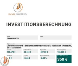 Investitionsberechnung WE 12 Wienerstr