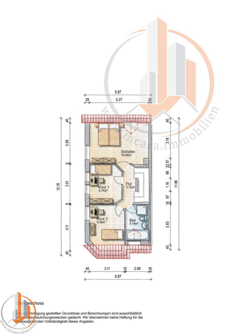 Grundriss Obergeschoss