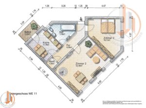 Grundriss 2. Obergeschoss WE 11