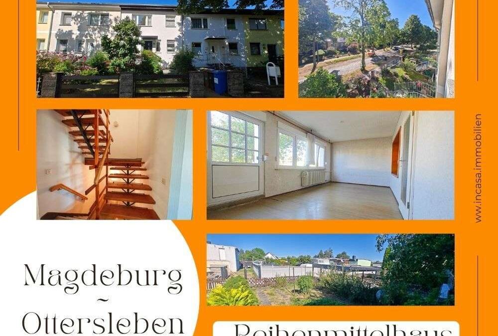 Reihenmittelhaus in Magdeburg Ottersleben mit 5 Zimmern, Terrasse und kleinem Garten